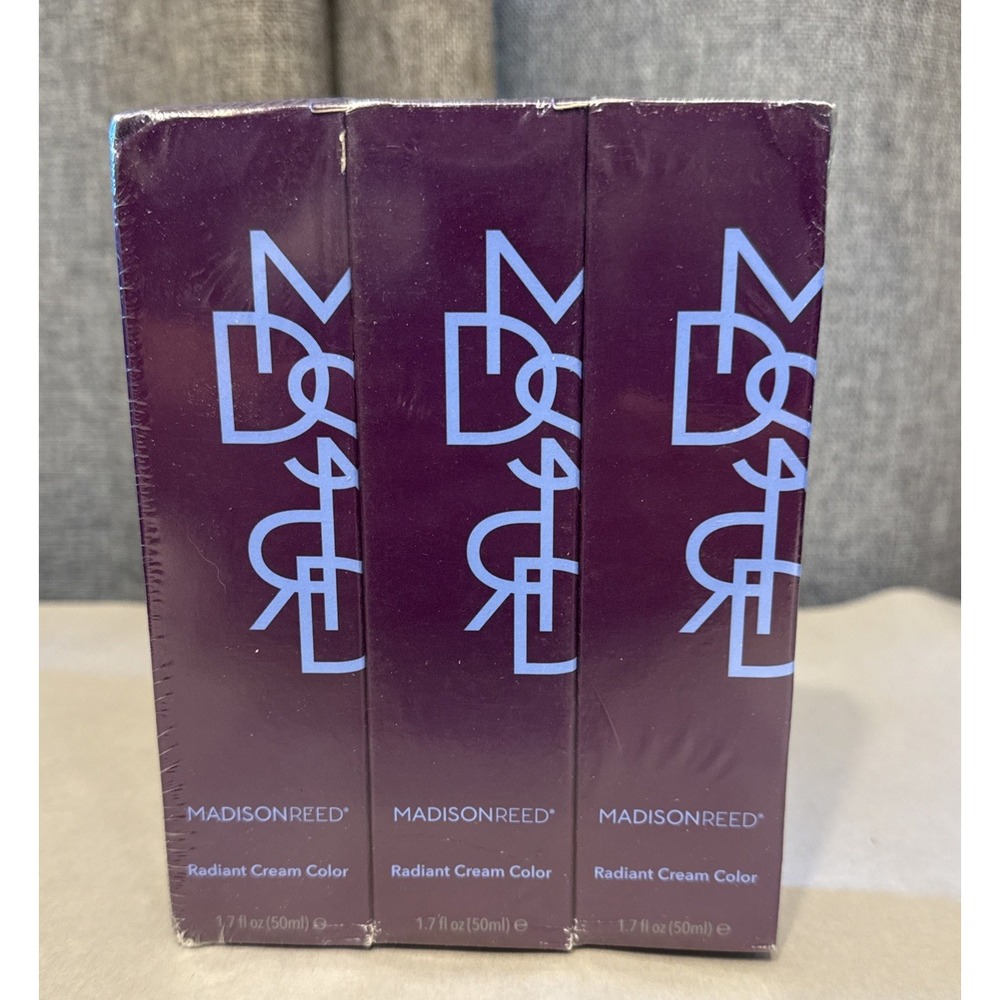 PP ASH GRAY Lot of 3 Madison Reed Radiant Hair Color Cream Tube Color New Sealed